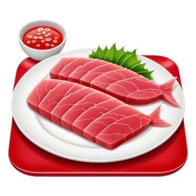 Make tuna sashimi iPhone emoji style sticker