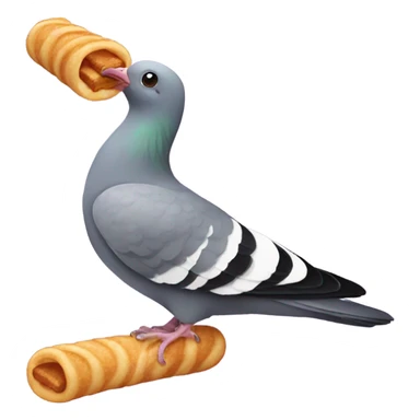 Pigeon with churro  sticker