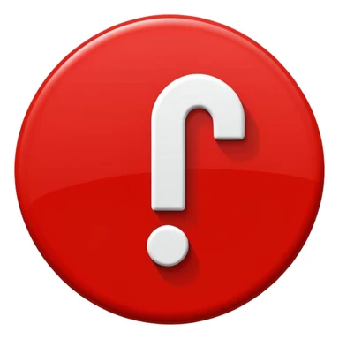 Red warning, attention alert, red circle or triangle with white exclamation mark, bold, high contrast, flat style. sticker