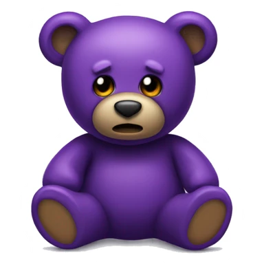 purple teddy bear horror sticker