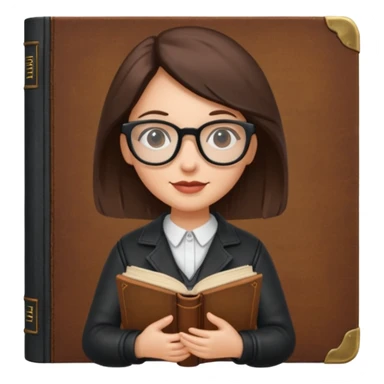 Book Collector — woman + old tome + glasses sticker