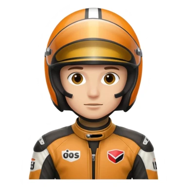 motorcycle racer with full face helmet sticker