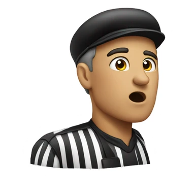referee whistling sticker