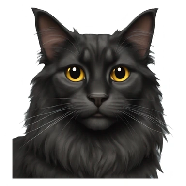 Black Maine coon  sticker