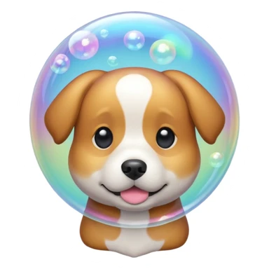 dog shaped bubbly soap sticker