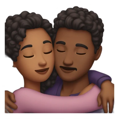 Couple cuddling  sticker