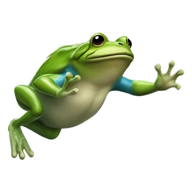 Bullfrog jumping sticker