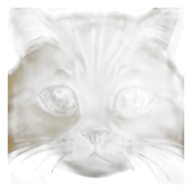 yellow fat cat with white belly and green eyes sticker