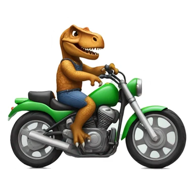 Dinosaur on a motorbike sticker