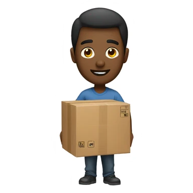 Men moving boxes sticker