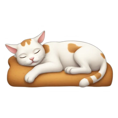 Cat who sleep on cow sticker