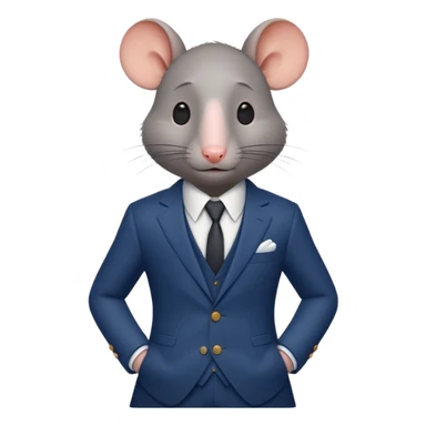 Rats in suit pixar style sticker