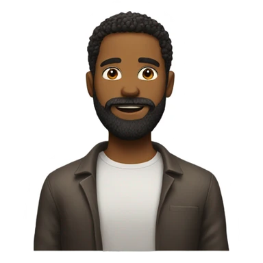 Man with beard kiss me sticker