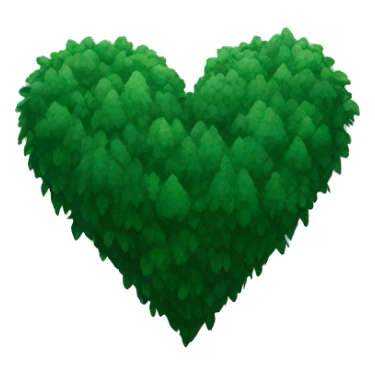 Forest green heart sticker