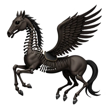 thestral: Winged horses visible only to those who have witnessed death and understand its significance. Can u make it thinner? Like an achal tekkine? sticker