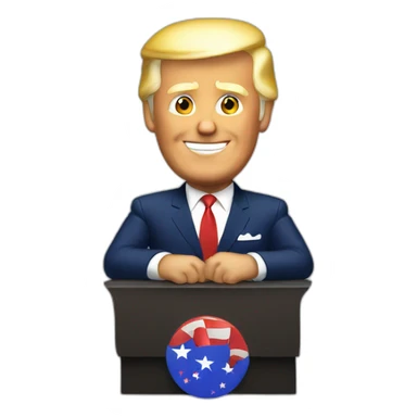 Trump with Biden sticker