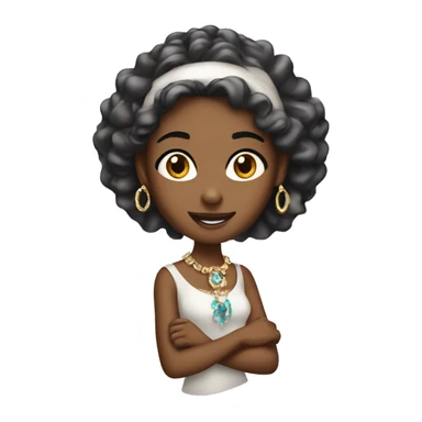 making jewerly girl sticker