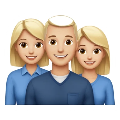 Two blonde women and a man with skin head  sticker