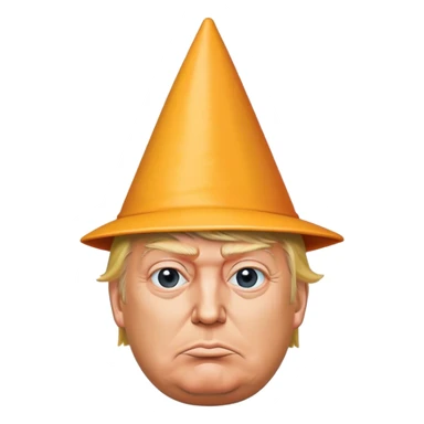 trump wearing a dunce hat sticker