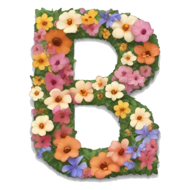 The letters P and R with flowers sticker