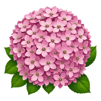 Cherry hydrangea sticker