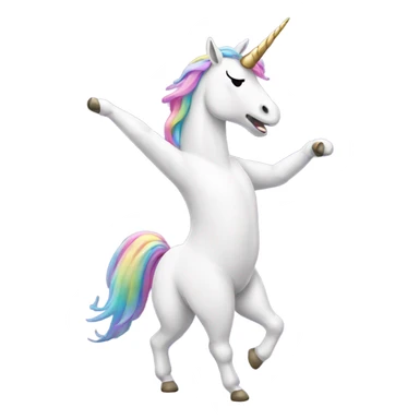 Unicorn doing the dab sticker