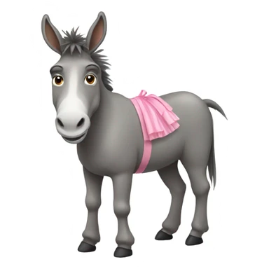 A donkey wearing a tutu sticker