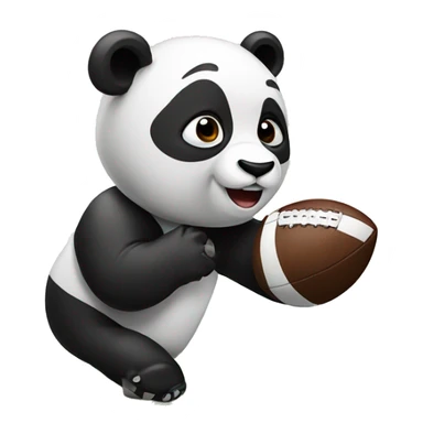 panda playing football sticker
