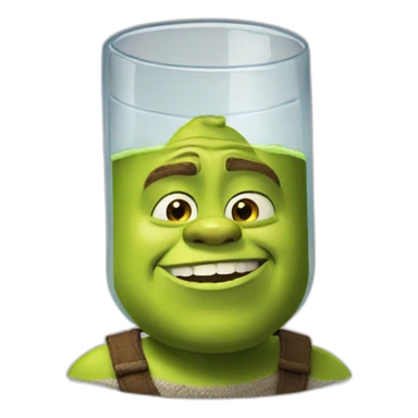 shrek glass  sticker