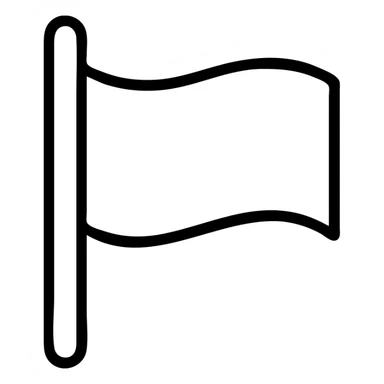 A flag, outlined icon, no fill sticker