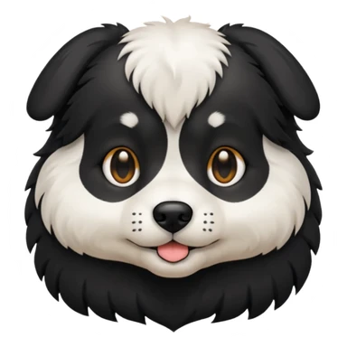 Chien noir avec poitrail blanc sticker