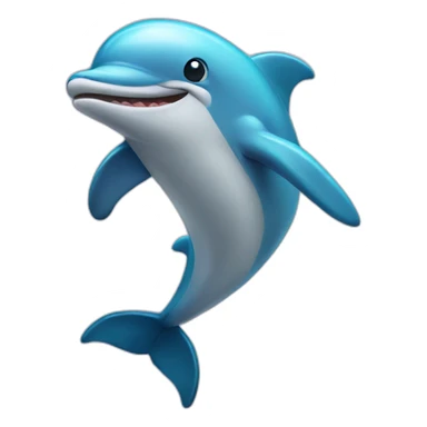 happy dancing dolphin emoji sticker
