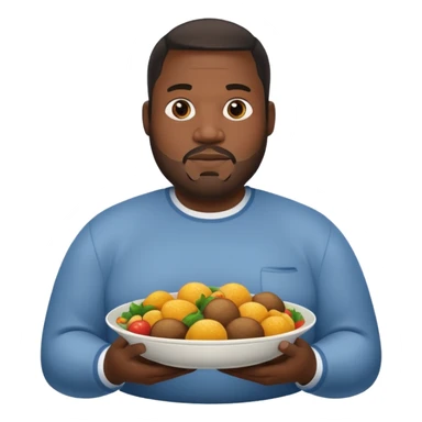 Big black man holding dih sticker