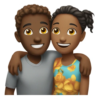 happy friends enjoying together sticker