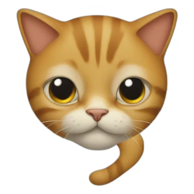 cat shaped like question mark sticker