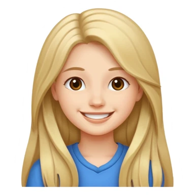 Дівчина з простими довгим волоссям sticker