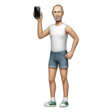 Steve Jobs in shorts sticker