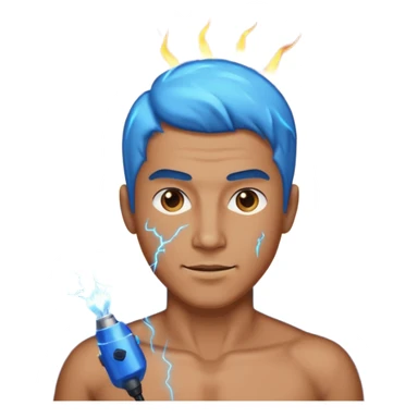 Man producing electric sticker