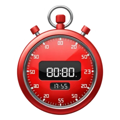 red stopwatch  sticker
