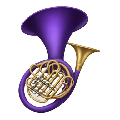 purple French horn sticker