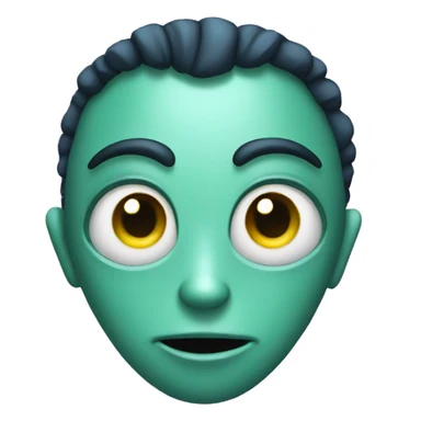 alien with stars in the eyes sticker