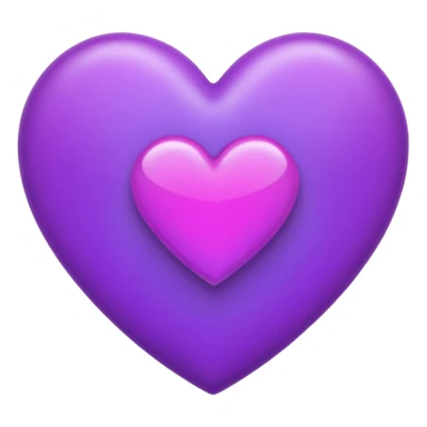IOS's letter emoji but with a purple heart sticker