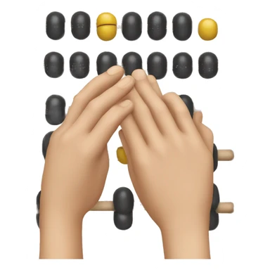 hands with abacus sticker