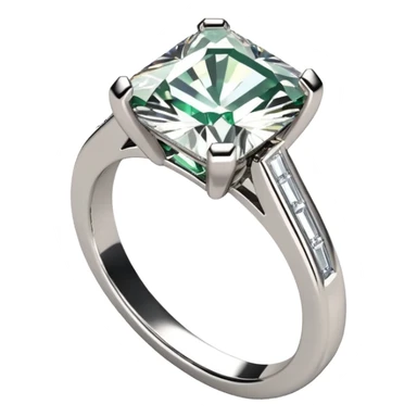 glitter esmerald diamond married ring sticker