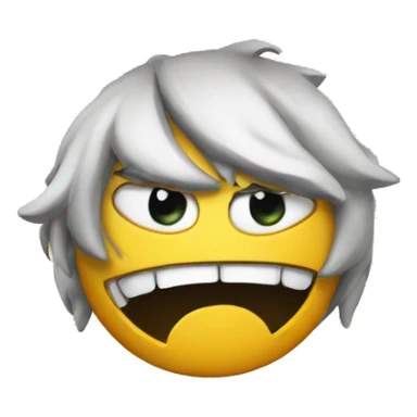 emoji with angry symbol on head sticker