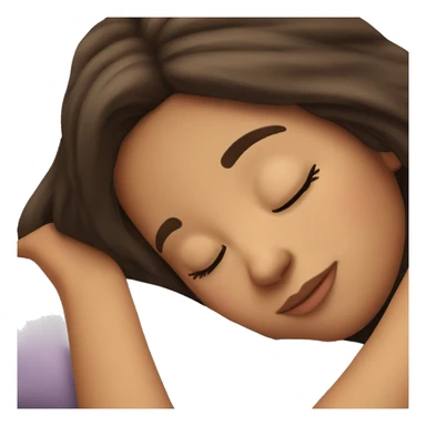 Brunette girl sleeping sticker