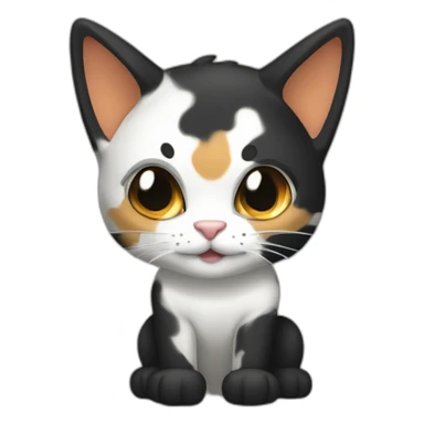 Halloween Meowscles is a buff anthropomorphic calico  cat  he has a shadow design with black  jeans sticker