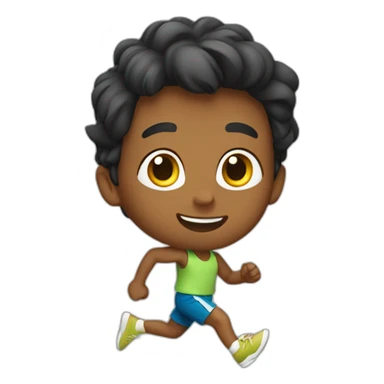 the boy is running sticker