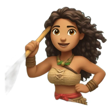 moana on sup sticker