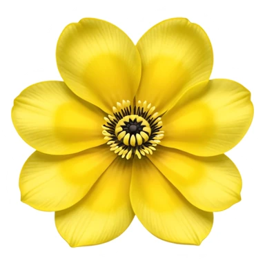 five leaved yellow anemone sticker